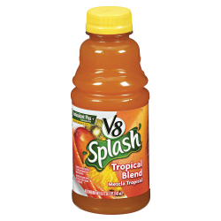 V8 Splash Fruit Juices, Tropical Blend, 16 Oz, Box Of 12