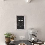 Flash Furniture Canterbury Wall Mount Magnetic Chalkboard Signs, 11in x 17in, White Wash, Set Of 10 Signs