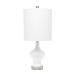 Lalia Home Paseo Table Lamp, 22-1/2inH, White Shade/White Base