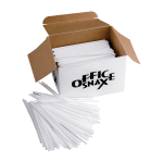 Office Snax Breakroom Stir Sticks, White, Box Of 1,000