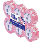 Tape Logic Tamper Evident Security Tape, 2in x 110 Yd., Red/White, Case Of 6 Rolls