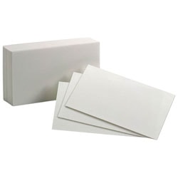 Oxford Index Card Storage Box, 3in x 5in, Marble White/Black