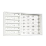 Sauder Craft Pro Wall Mount Peg Board With Thread Storage, 15-1/4inH x 28inW, White