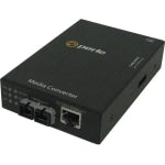 Perle S-1110-M1SC05U - 10/100/1000 Gigabit Ethernet Media and Rate Converter - 1 x Network (RJ-45) - 1 x SC Ports - 1000Base-BX, 10/100/1000Base-T - 1804.46 ft - Rail-mountable, Rack-mountable, Desktop