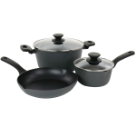 Oster Kingsway 5-Piece Aluminum Non-Stick Cookware Set, Black