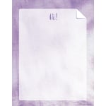 Barker Creek Designer Computer Paper, 8-1/2in x 11in, Purple Tie-Dye, Pack Of 50 Sheets