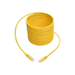 Tripp Lite 25ft Cat6 Gigabit Molded Patch Cable RJ45 MM 550MHz 24AWG Yellow 25ft