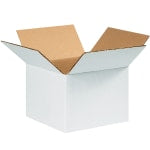 Partners Brand 4in x 6in x 6in Corrugated Boxes, White, Pack Of 25 Boxes