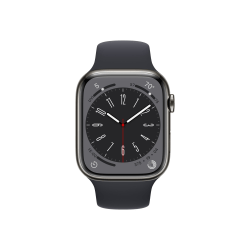 Apple Series 8 Smart Watch, 32 GB, 1.77in x 1.50in, Graphite/Midnight