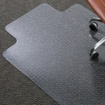 ES Robbins Everlife Medium-pile Chairmats with Lip - Carpeted Floor - 53in Length x 45in Width - Rectangle - Vinyl - Clear