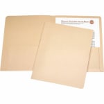 SKILCRAFT Twin Pocket Portfolios, 30% Recycled, Tan, Box Of 25 (AbilityOne 7510-00-584-2492)