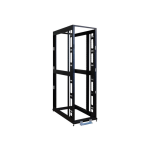 Tripp Lite 48U 4-Post Open Frame Rack Server Cabinet w/ Heavy Duty Casters - Rack open frame - 4-post - black - 48U - 19in