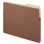 Smead 2/5-Cut Top-Tab File Pockets, Letter Size, 1 3/4in Expansion, 30% Recycled, Redrope, Box Of 25