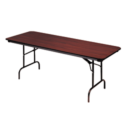 Iceberg Premium Folding Table, Rectangular, 60inW x 30inD, Mahogany/Brown