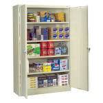 Tennsco Jumbo Storage Cabinet, 5-Shelf, Putty