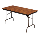 Iceberg Premium Folding Table, Rectangular, 96inW x 30inD, Oak/Brown