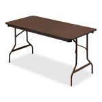 Iceberg Economy Folding Table, Rectangle, 60inW x 30inD, Walnut