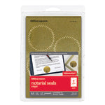 Office Depot Brand Permanent Self-Adhesive Notarial Seals, 2in Diameter, Pack Of 44