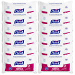 Purell Foodservice Surface Sanitizing Wipes, Fragrance Free, 7-7/16in x 9in, White, 72 Wipes Per Flowpack, Case Of 12 Packs