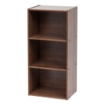 IRIS 35inH 3-Tier Basic Bookcase, Dark Brown