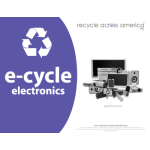 Recycle Across America Electronics Standardized Recycling Labels, ECYCL-8511, 8 1/2in x 11in, Purple