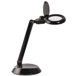 OttLite LED Magnifier Desk Lamp, 14-3/4inH, Black