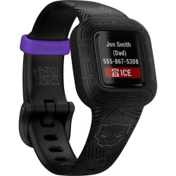 Garmin veÃƒâ€šÃ‚Â­vofit jr. 3 Smart Watch - Marvel Black Panther - Silicone Band - Swimming, Health & Fitness, Tracking, Smartphone - Water Resistant - 164.04 ft Water Resistant