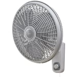 Lasko M16900 Wall Mount Fan - 16in Diameter - 3 Speed - Quiet, Oscillating, Adjustable Tilt Head, Durable - Gray