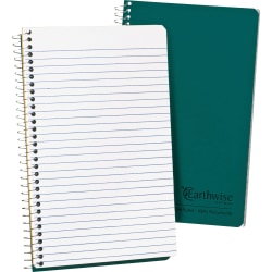 Just Basics Poly Spiral Notebook, 8in x 10-1/2in, 1 Subject, Wide Ruled, 70 Sheets, Blue