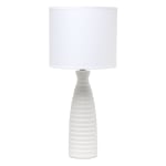 Simple Designs Alsace Bottle Table Lamp, 20-1/4inH, Off White