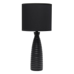 Simple Designs Alsace Bottle Table Lamp, 20-1/4inH, Black