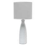 Simple Designs Alsace Bottle Table Lamp, 20-1/4inH, Gray