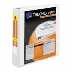 Avery Touchguard View 3-Ring Binder With EZ-Turn Rings And Antimicrobial Protection, 1 1/2in D-Rings, 40% Recycled, White