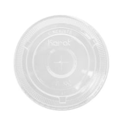 Karat PET Flat Lids For 12-24 Oz Cups, Clear, Pack Of 1,000 Lids