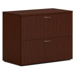 HON MOD Desk 36inW x 20inD Lateral 2-Drawer File Cabinet With Removable Top, Mahogany