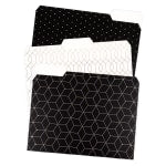 U Brands Fashion File Folders, Letter Size, 8-1/2in x 11in, Modern + Classic, Pack Of 24 Folders