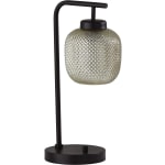 Adesso Vivian Desk Lamp, 19-1/2inH, Clear Shade/Dark Bronze Base