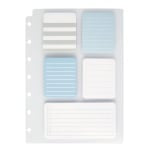 TUL Discbound Lined Sticky Note Pads, Assorted Colors, 25 Sheets Per Pad, 1 Dashboard of 5 Assorted Pads