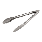 Admiral Craft Stainless-Steel Hinged Spring Tongs, 12in, Silver