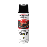 Rust-Oleum Industrial Choice M1600 System Solvent-Based Precision Line Inverted Marking Paint, 17 Oz, Black, Case Of 12 Cans