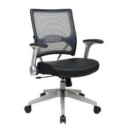 WorkPro 12000 Series Ergonomic Mesh/Premium Fabric Mid-Back Chair, Black/Burgundy, BIFMA Compliant