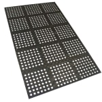 ES Robbins Pro Lite Drain Mat, 36inW x 60inD, Black