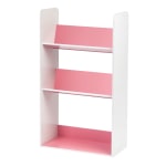 IRIS 2-Tier Storage Shelf With Footboard, Pink/White