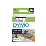 DYMO D1 43613 Black-On-White Tape, 0.25in x 23ft