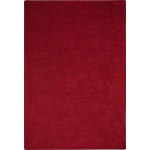 Joy Carpets Kid Essentials Solid Color Rectangle Area Rug, Endurance, 12ft x 7"6in, Burgundy