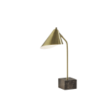 Adesso Hawthorne Desk Lamp, 20inH, Antique Brass/Brown