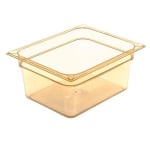 Carlisle 1/2 Size 6in Deep Amber StorPlus High-Heat Food Pan, Amber