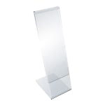 Azar Displays Acrylic Vertical L-Shaped Sign Holders, 7inH x 2inW x 3inD, Clear, Pack Of 10 Holders