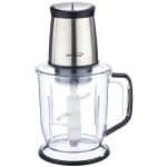 Brentwood FP-544S 300-Watt 4-Blade 6.5 Cups Food Processor, Stainless Steel - 6.5 Cup (Capacity) - 2 Speed - 300 W Motor - Silver, Black