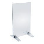 Azar Displays Dual-Stand Vertical/Horizontal Acrylic Sign Holders, 11inH x 7inW x 3-1/2inD, Clear, Pack Of 10 Holders